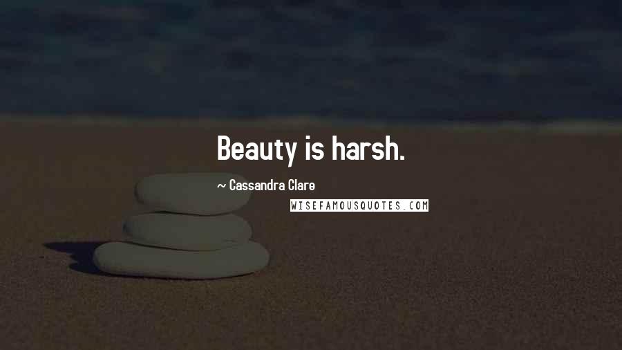 Cassandra Clare Quotes: Beauty is harsh.