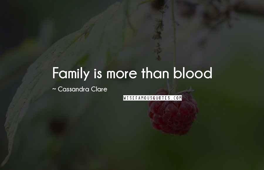 Cassandra Clare Quotes: Family is more than blood