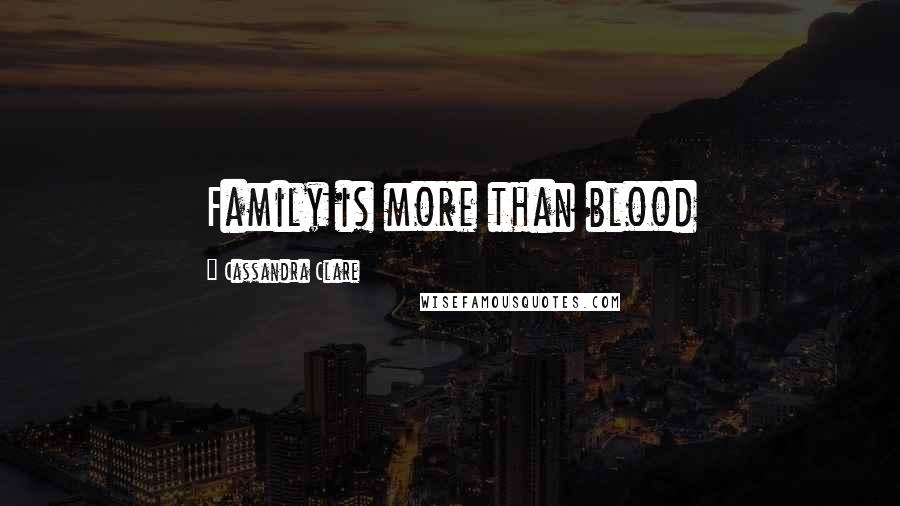 Cassandra Clare Quotes: Family is more than blood