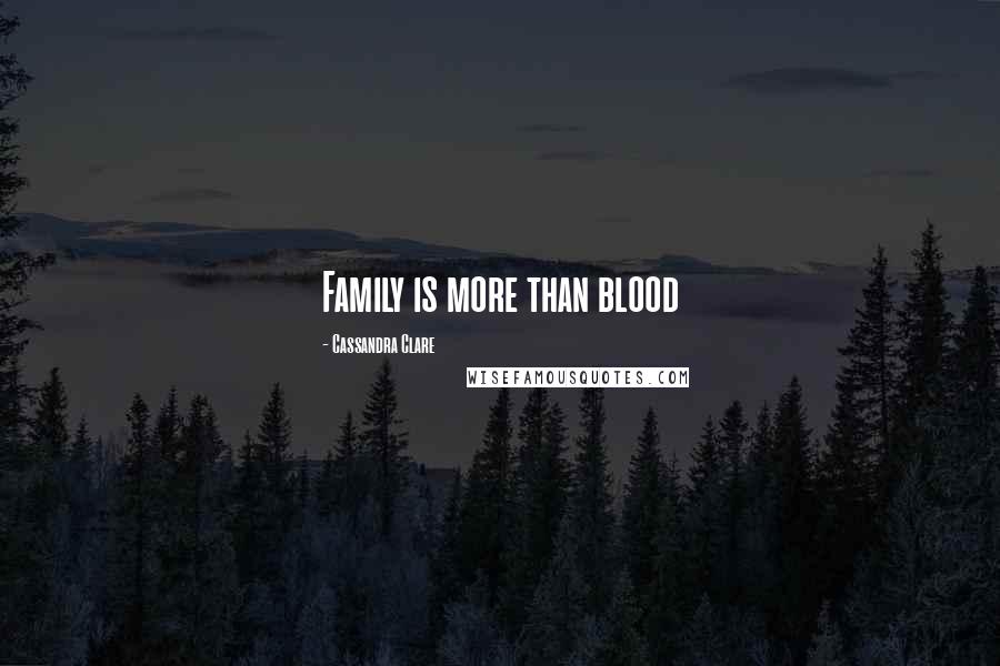 Cassandra Clare Quotes: Family is more than blood