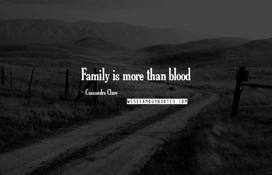 Cassandra Clare Quotes: Family is more than blood