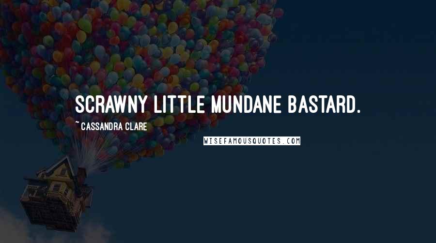 Cassandra Clare Quotes: Scrawny little mundane bastard.