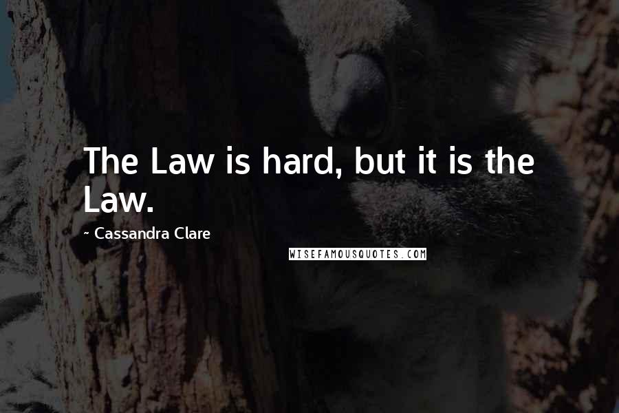 Cassandra Clare Quotes: The Law is hard, but it is the Law.