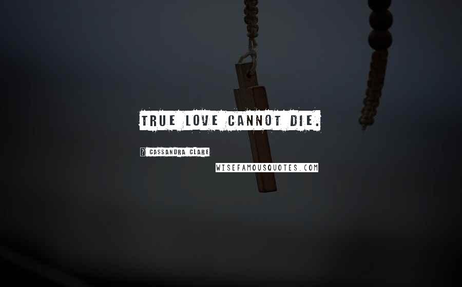 Cassandra Clare Quotes: True love cannot die.