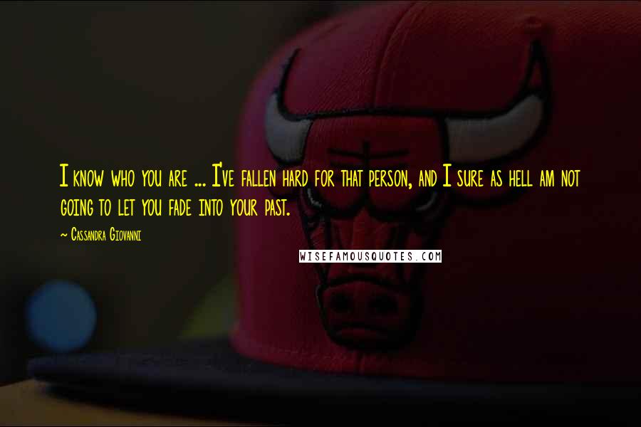 Cassandra Giovanni Quotes: I know who you are ... I've fallen hard for that person, and I sure as hell am not going to let you fade into your past.