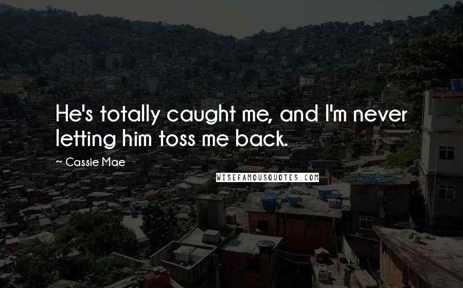 Cassie Mae Quotes: He's totally caught me, and I'm never letting him toss me back.