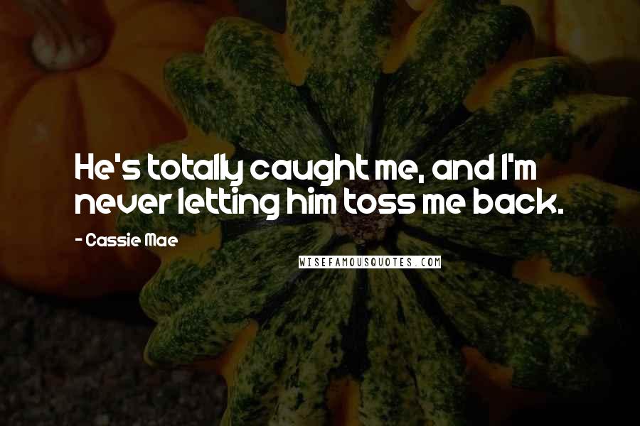Cassie Mae Quotes: He's totally caught me, and I'm never letting him toss me back.