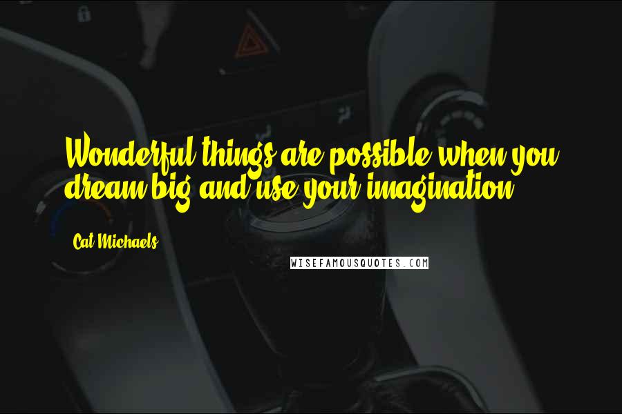 Cat Michaels Quotes: Wonderful things are possible when you dream big and use your imagination.