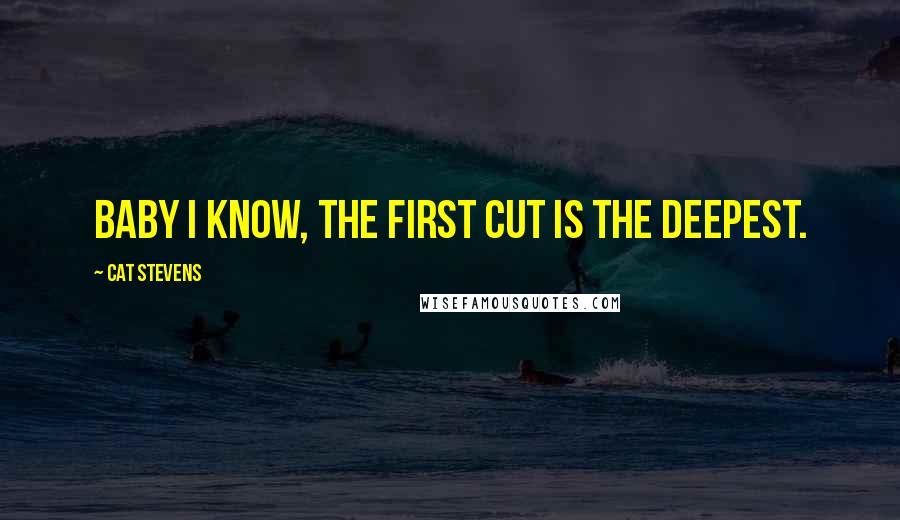Cat Stevens Quotes: Baby I know, the first cut is the deepest.