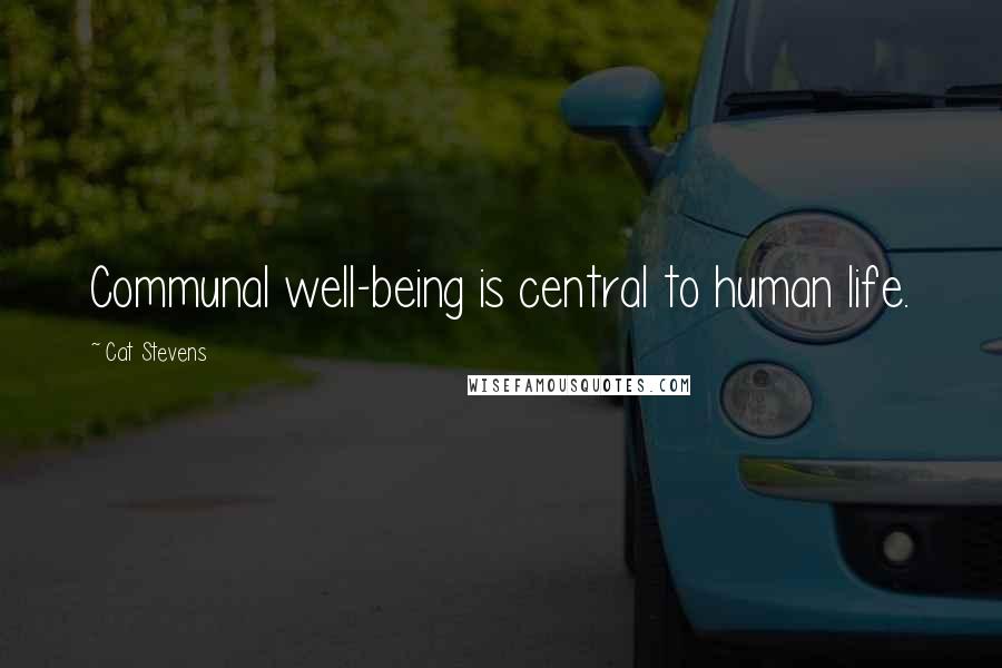 Cat Stevens Quotes: Communal well-being is central to human life.