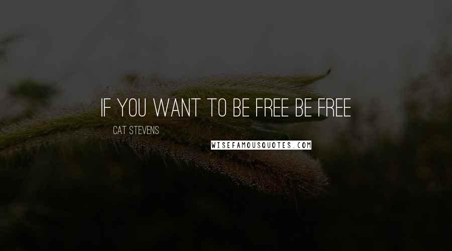 Cat Stevens Quotes: If you want to be free be free