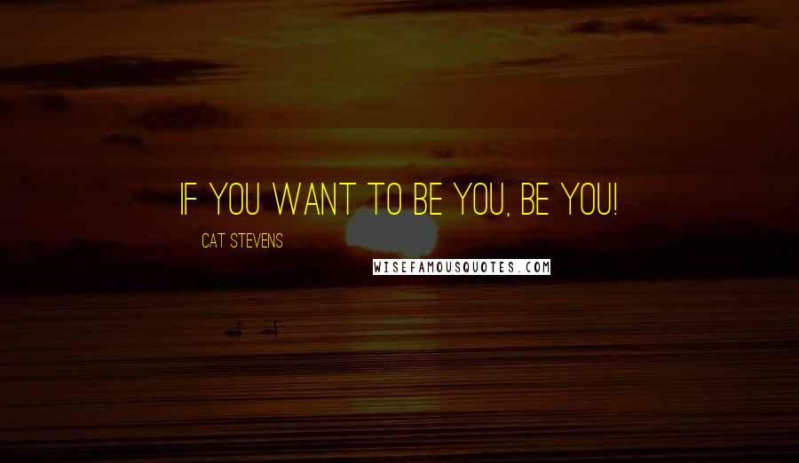 Cat Stevens Quotes: If you want to be you, BE YOU!