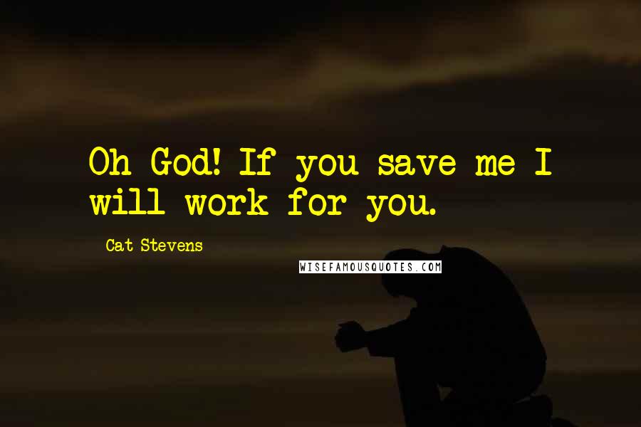 Cat Stevens Quotes: Oh God! If you save me I will work for you.