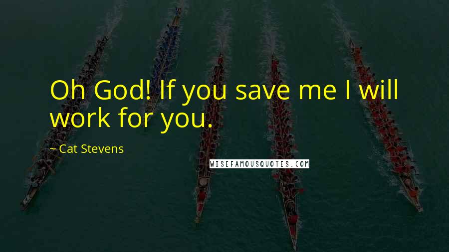 Cat Stevens Quotes: Oh God! If you save me I will work for you.