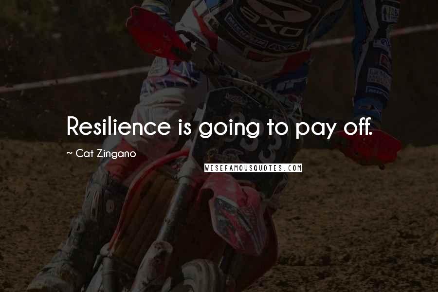 Cat Zingano Quotes: Resilience is going to pay off.