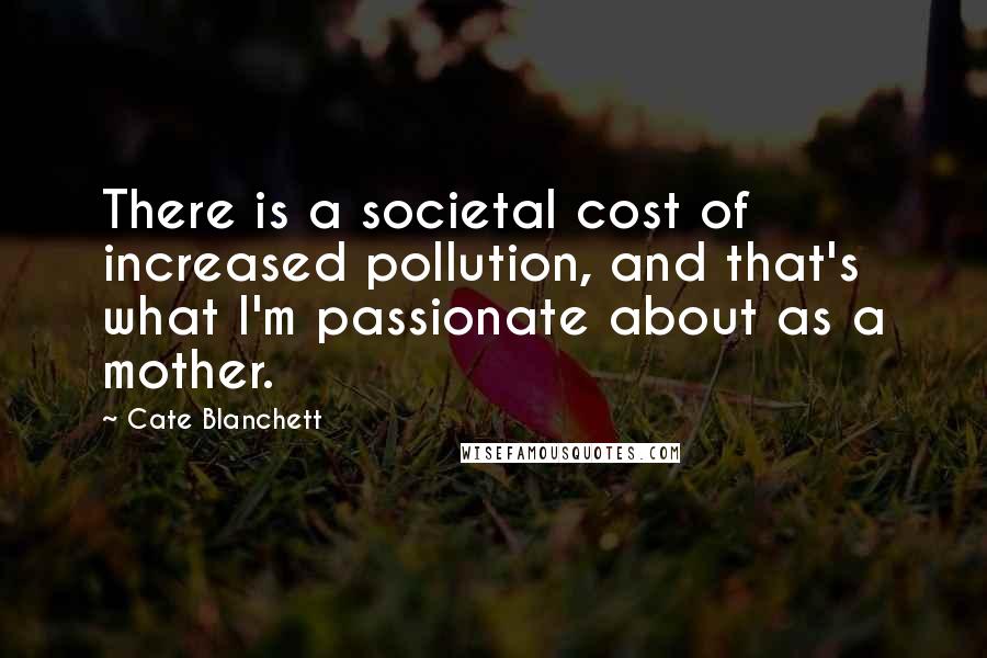 Cate Blanchett Quotes: There is a societal cost of increased pollution, and that's what I'm passionate about as a mother.