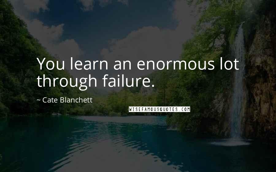 Cate Blanchett Quotes: You learn an enormous lot through failure.