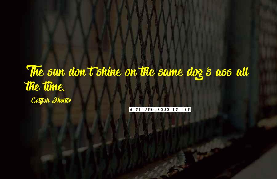 Catfish Hunter Quotes: The sun don't shine on the same dog's ass all the time.