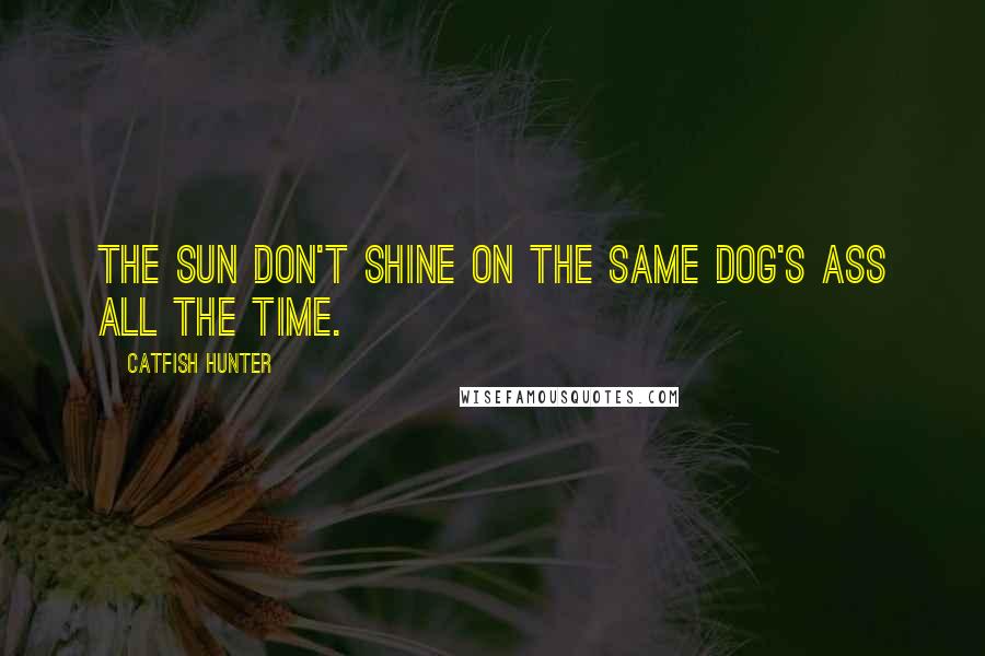 Catfish Hunter Quotes: The sun don't shine on the same dog's ass all the time.