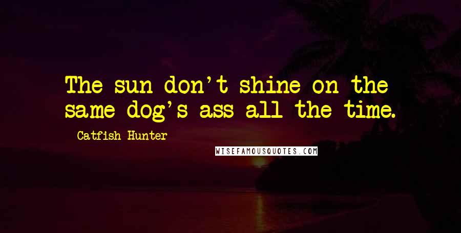 Catfish Hunter Quotes: The sun don't shine on the same dog's ass all the time.