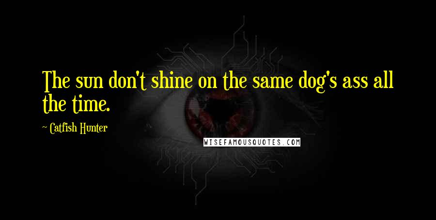 Catfish Hunter Quotes: The sun don't shine on the same dog's ass all the time.