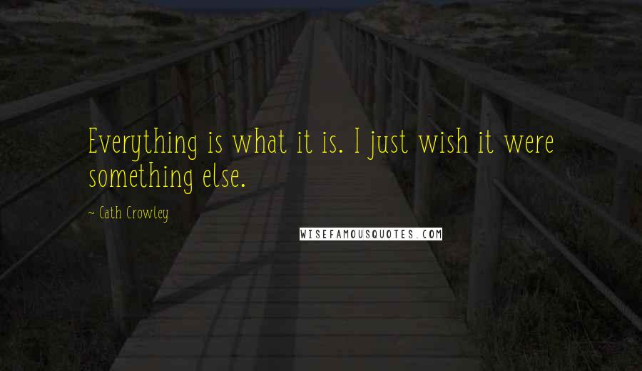Cath Crowley Quotes: Everything is what it is. I just wish it were something else.