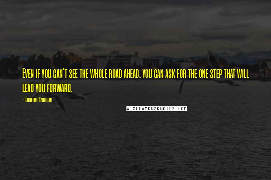 Catherine Carrigan Quotes: Even if you can't see the whole road ahead, you can ask for the one step that will lead you forward.