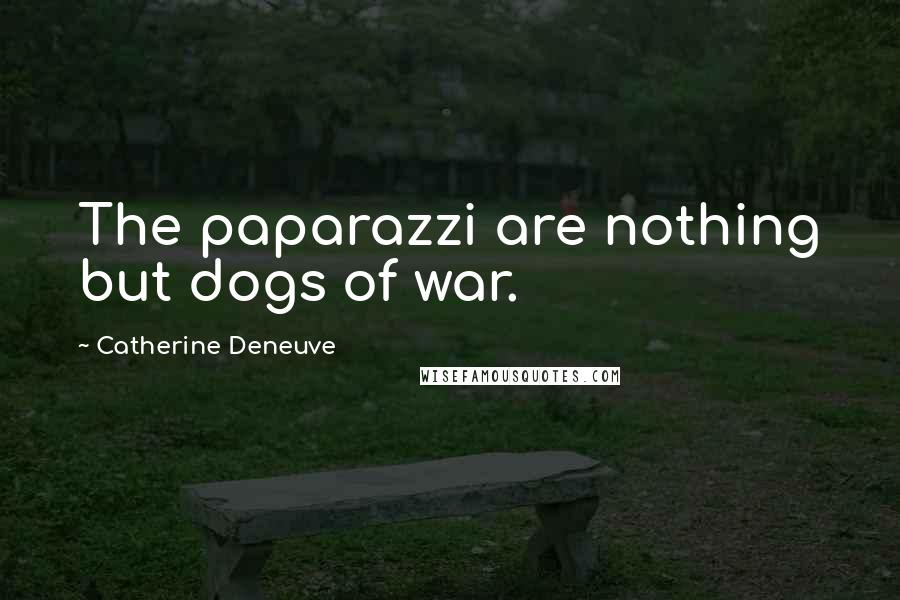 Catherine Deneuve Quotes: The paparazzi are nothing but dogs of war.