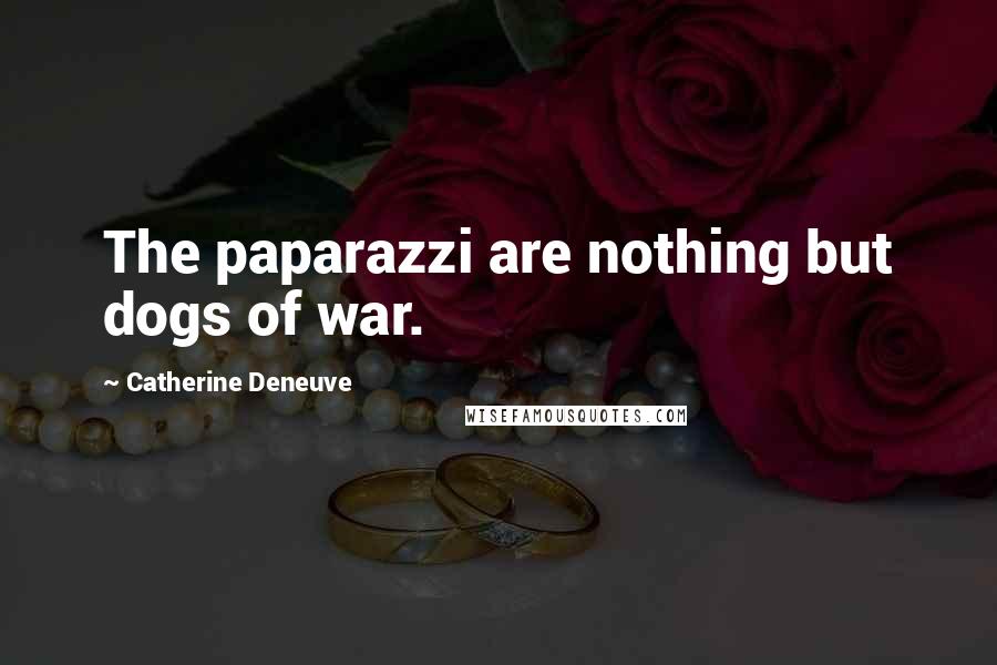 Catherine Deneuve Quotes: The paparazzi are nothing but dogs of war.