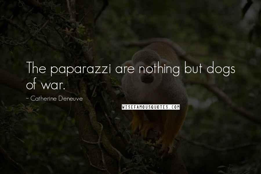 Catherine Deneuve Quotes: The paparazzi are nothing but dogs of war.