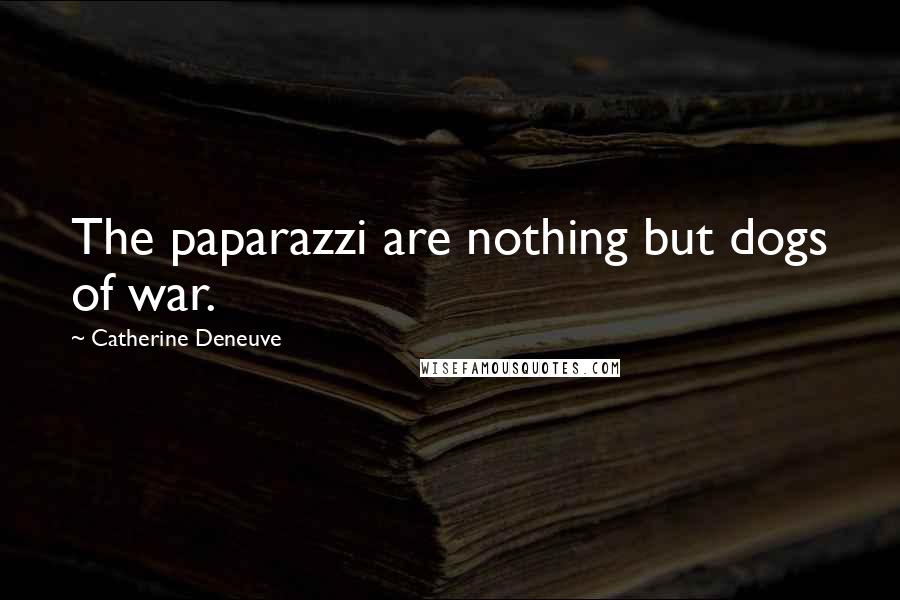 Catherine Deneuve Quotes: The paparazzi are nothing but dogs of war.