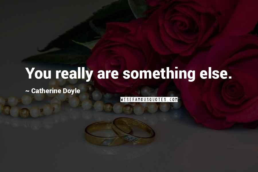 Catherine Doyle Quotes: You really are something else.