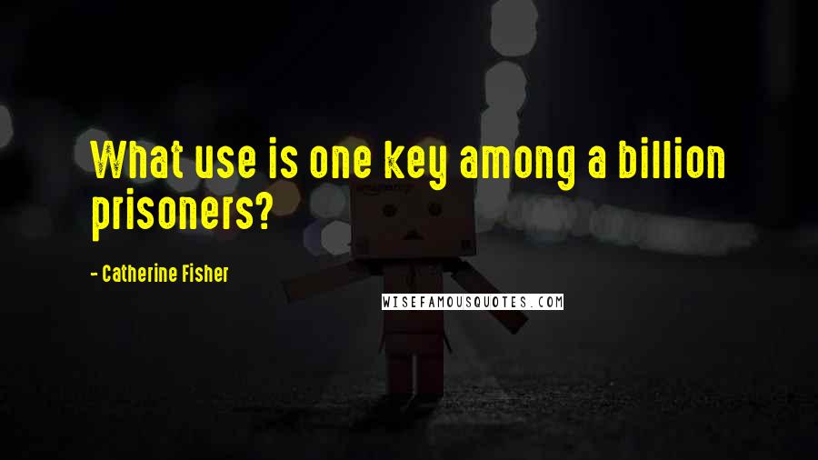 Catherine Fisher Quotes: What use is one key among a billion prisoners?