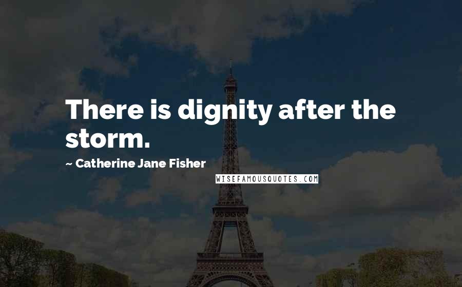 Catherine Jane Fisher Quotes: There is dignity after the storm.
