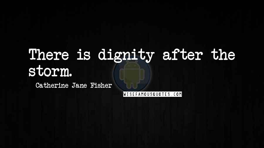 Catherine Jane Fisher Quotes: There is dignity after the storm.