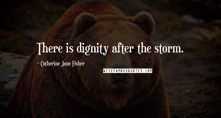 Catherine Jane Fisher Quotes: There is dignity after the storm.