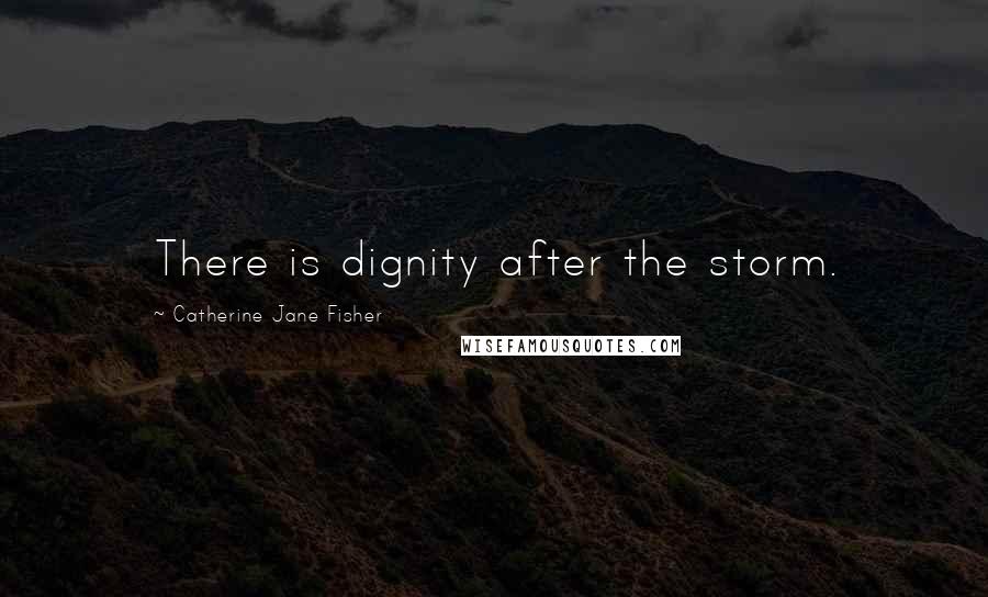 Catherine Jane Fisher Quotes: There is dignity after the storm.