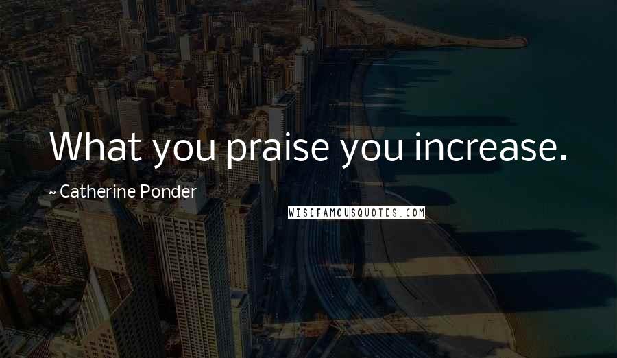 Catherine Ponder Quotes: What you praise you increase.