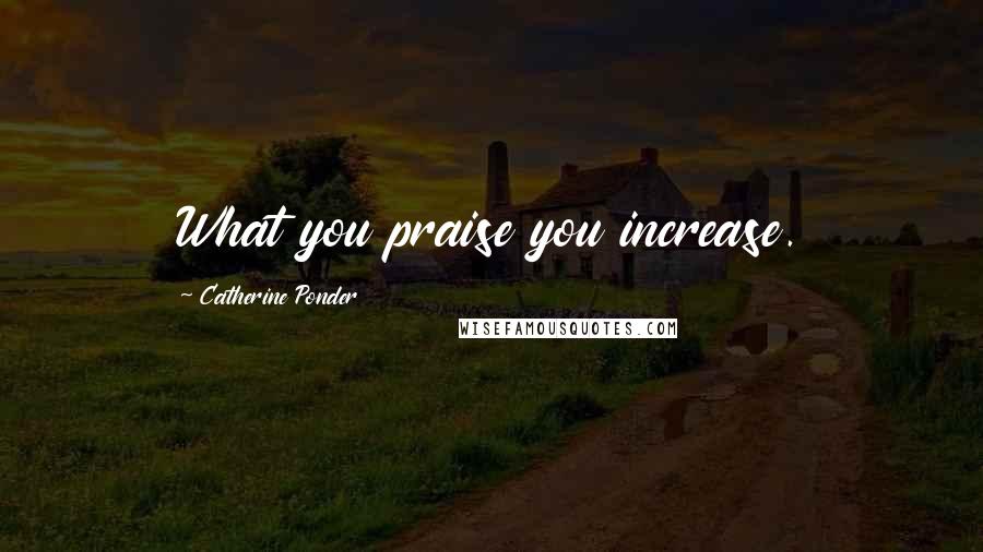 Catherine Ponder Quotes: What you praise you increase.