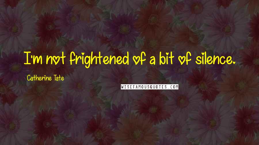Catherine Tate Quotes: I'm not frightened of a bit of silence.