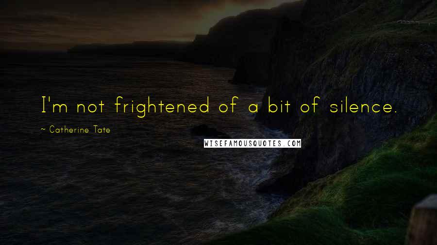 Catherine Tate Quotes: I'm not frightened of a bit of silence.