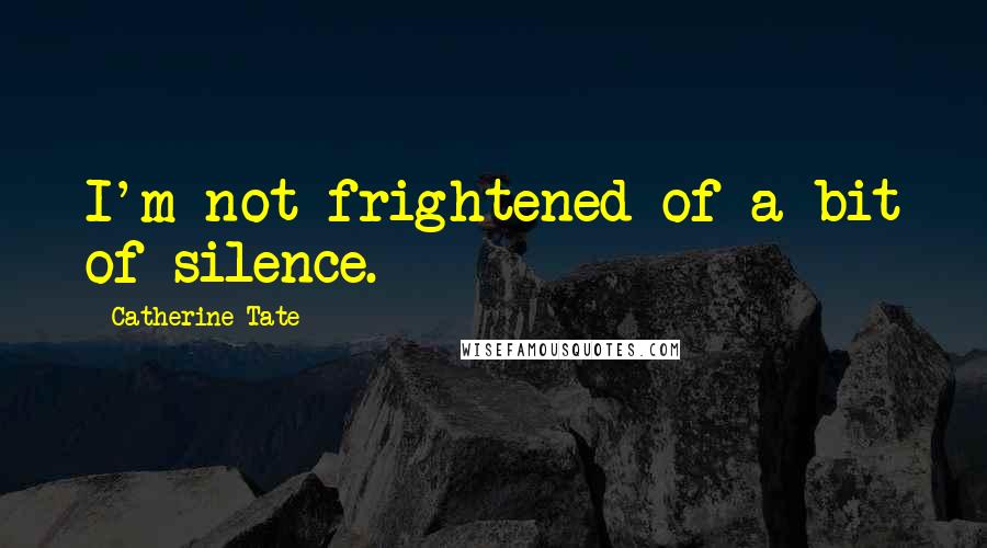 Catherine Tate Quotes: I'm not frightened of a bit of silence.