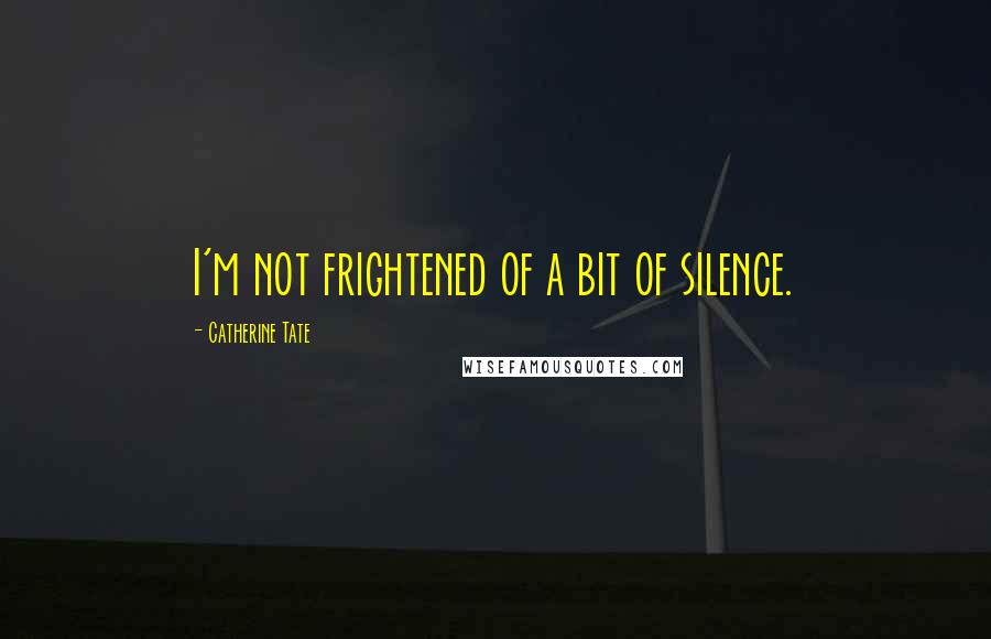 Catherine Tate Quotes: I'm not frightened of a bit of silence.