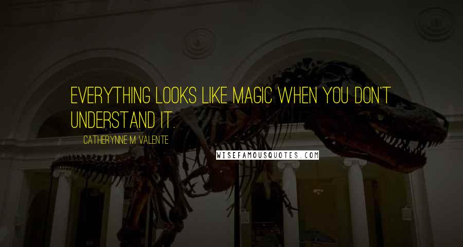 Catherynne M Valente Quotes: Everything looks like magic when you don't understand it.