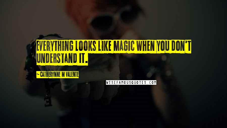 Catherynne M Valente Quotes: Everything looks like magic when you don't understand it.