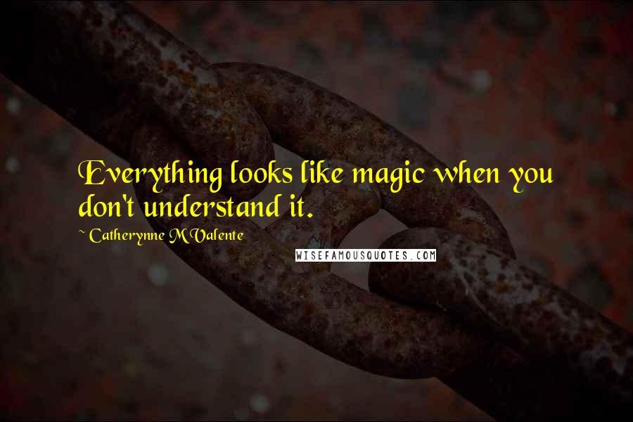 Catherynne M Valente Quotes: Everything looks like magic when you don't understand it.