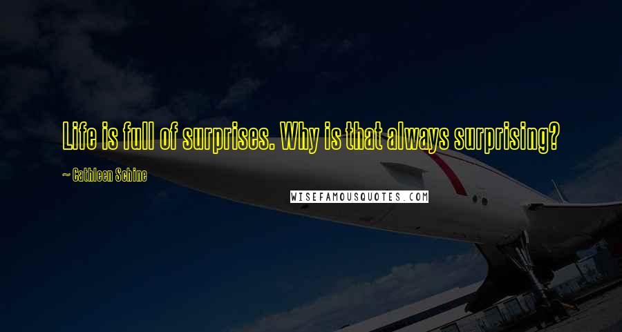 Cathleen Schine Quotes: Life is full of surprises. Why is that always surprising?