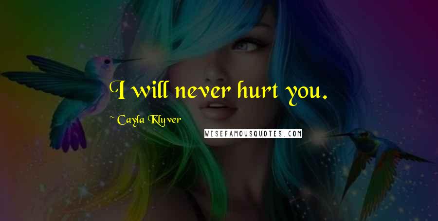 Cayla Kluver Quotes: I will never hurt you.