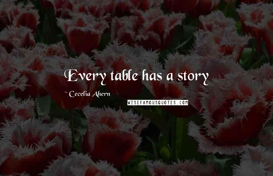 Cecelia Ahern Quotes: Every table has a story