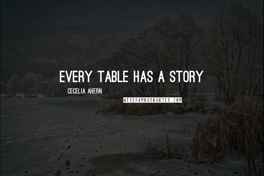 Cecelia Ahern Quotes: Every table has a story